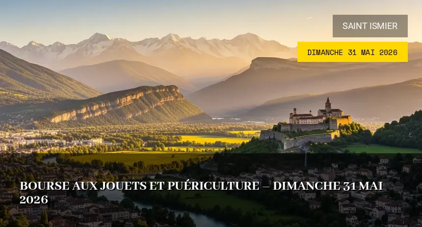 Affiche de l'événement : Bourse aux jouets et puériculture – Dimanche 31 Mai 2026