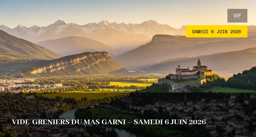 Affiche de l'événement : Vide-greniers du Mas Garni – Samedi 6 Juin 2026