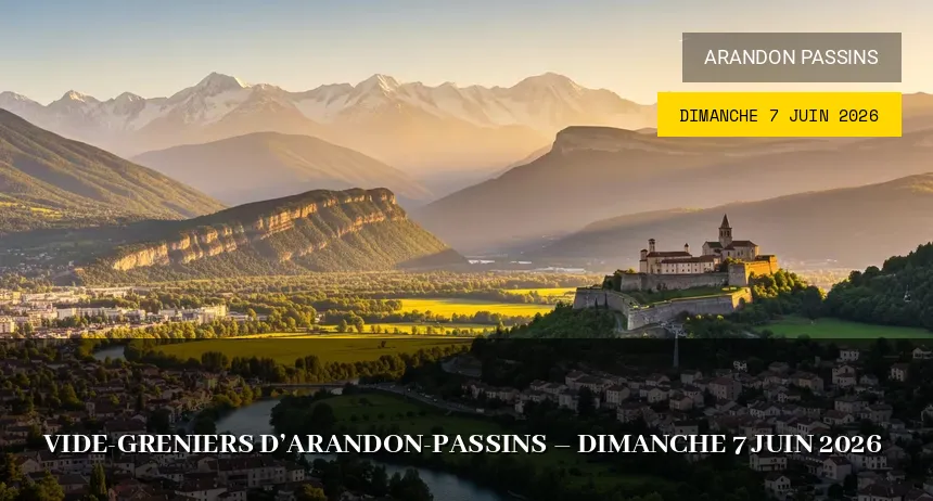 Affiche de l'événement : Vide-greniers d&rsquo;Arandon-Passins – Dimanche 7 Juin 2026