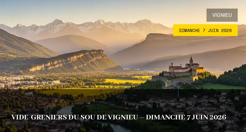 Affiche de l'événement : Vide-greniers du Sou de Vignieu – Dimanche 7 Juin 2026