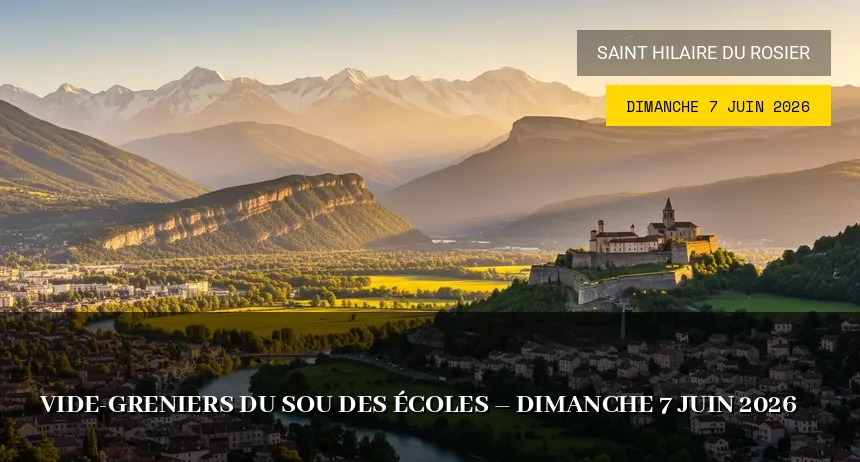 Affiche de l'événement : Vide-greniers du Sou des écoles – Dimanche 7 Juin 2026
