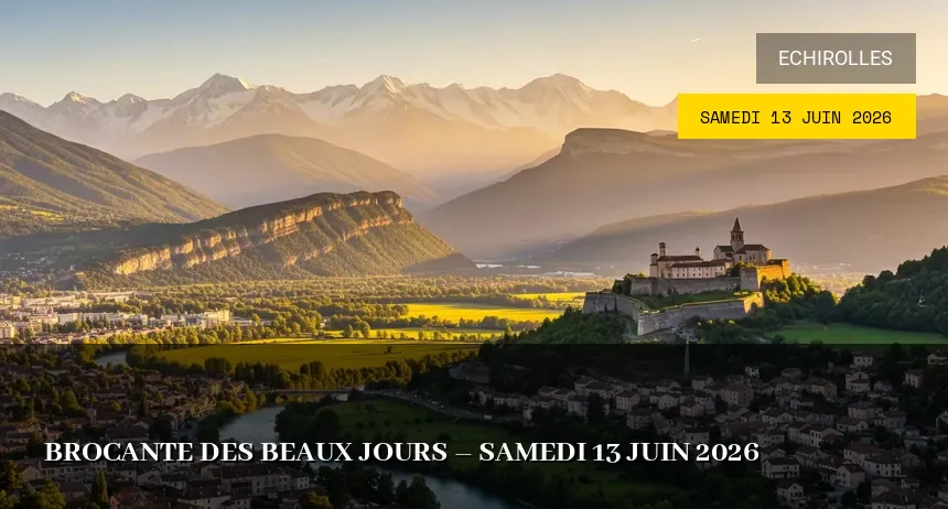 Affiche de l'événement : Brocante des Beaux Jours – Samedi 13 Juin 2026