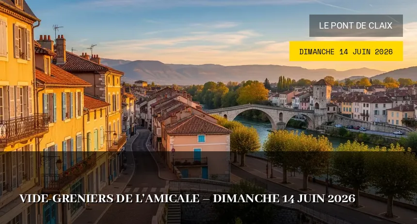 Affiche de l'événement : Vide-greniers de l&rsquo;Amicale – Dimanche 14 Juin 2026