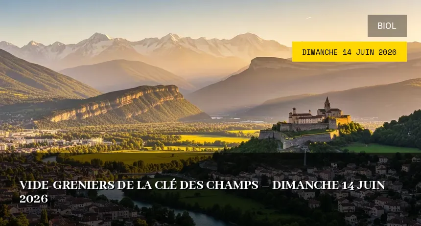 Affiche de l'événement : Vide-greniers de la Clé des Champs – Dimanche 14 Juin 2026