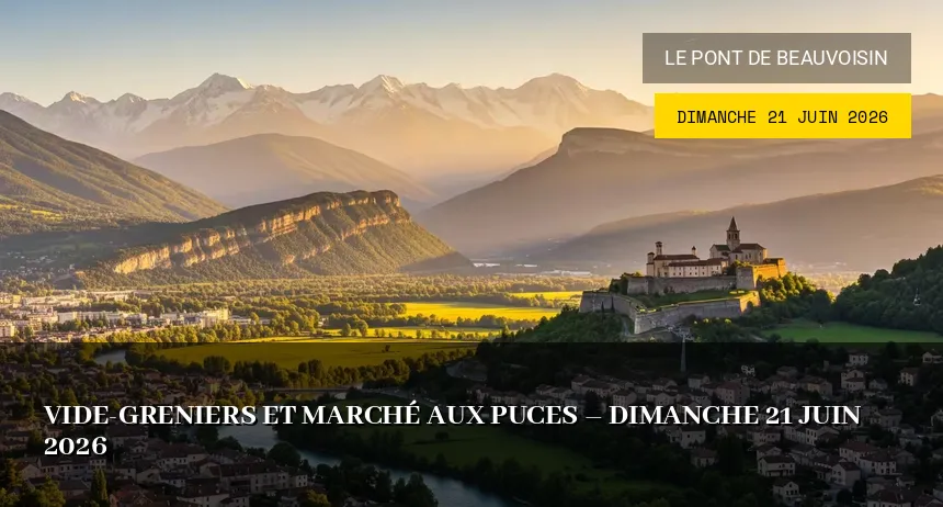 Affiche de l'événement : Vide-greniers et Marché aux puces – Dimanche 21 Juin 2026