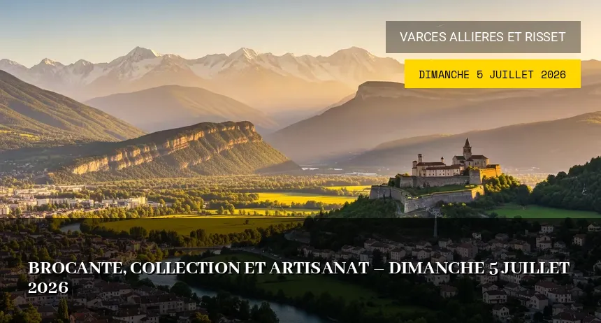Affiche de l'événement : Brocante, collection et artisanat – Dimanche 5 Juillet 2026