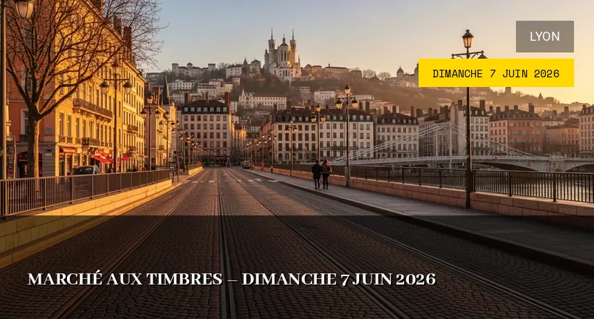 Affiche de l'événement : Marché aux timbres – Dimanche 7 Juin 2026