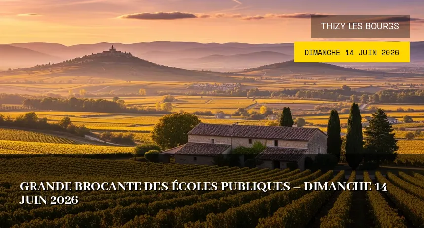 Affiche de l'événement : Grande brocante des écoles publiques – Dimanche 14 Juin 2026