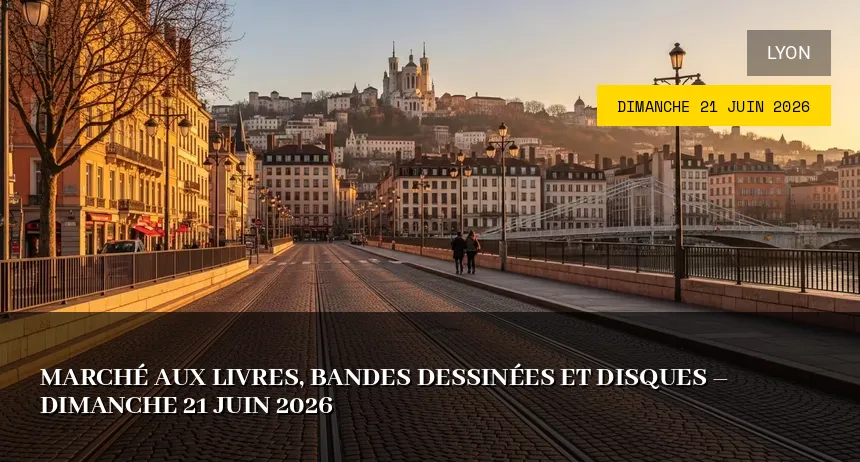 Affiche de l'événement : Marché aux livres, bandes dessinées et disques – Dimanche 21 Juin 2026