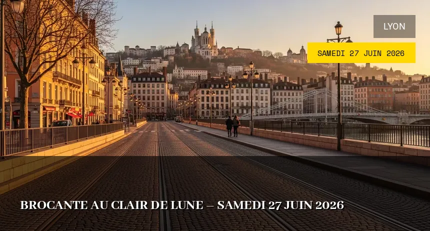 Affiche de l'événement : Brocante au clair de lune – Samedi 27 Juin 2026