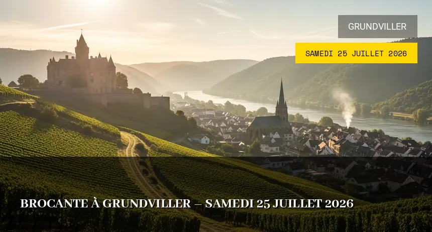 Affiche de l'événement : Brocante à Grundviller – Samedi 25 Juillet 2026