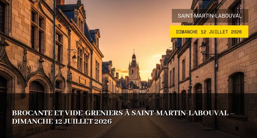 Affiche de l'événement : Brocante et Vide-Greniers à Saint-Martin-Labouval – Dimanche 12 Juillet 2026