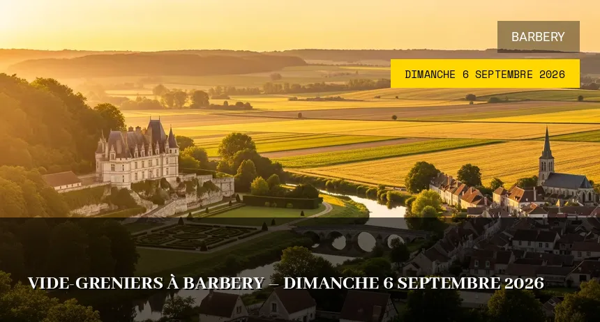 Affiche de l'événement : Vide-greniers à Barbery – Dimanche 6 Septembre 2026