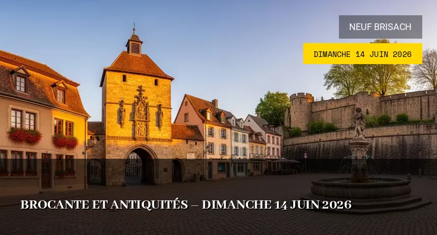 Affiche de l'événement : Brocante et Antiquités – Dimanche 14 Juin 2026