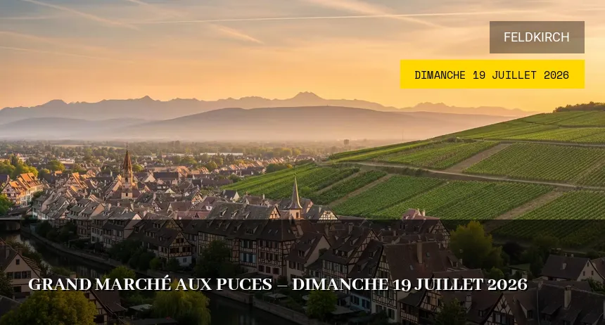 Affiche de l'événement : Grand Marché aux Puces – Dimanche 19 Juillet 2026