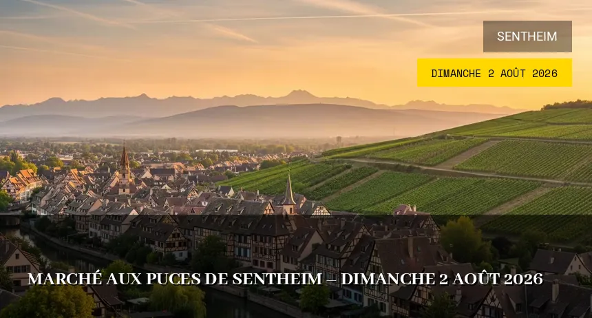 Affiche de l'événement : Marché aux puces de Sentheim – Dimanche 2 Août 2026