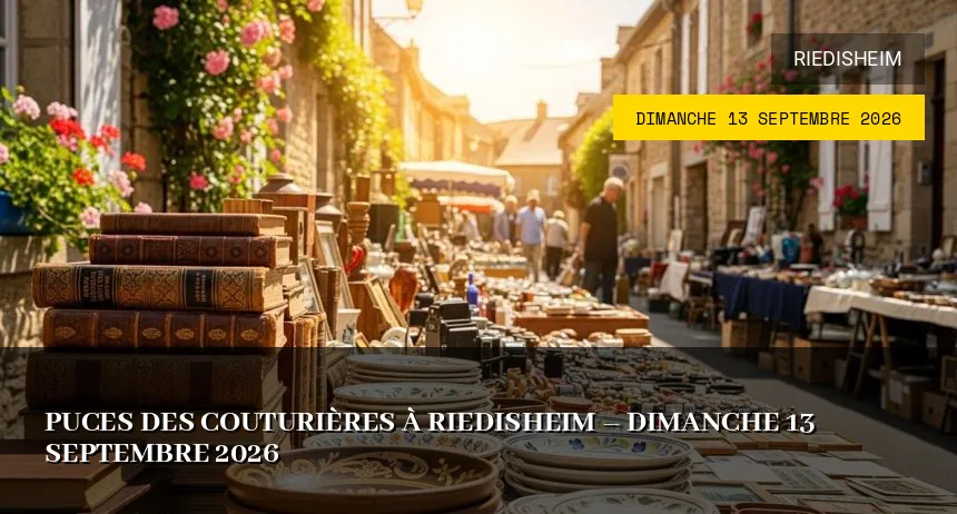Affiche de l'événement : Puces des couturières à Riedisheim – Dimanche 13 Septembre 2026