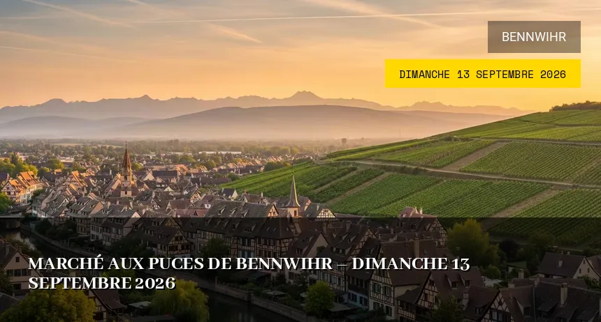 Affiche de l'événement : Marché aux puces de Bennwihr – Dimanche 13 Septembre 2026