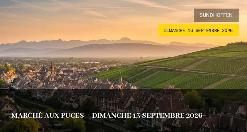 Affiche de l'événement : Marché aux puces – Dimanche 13 Septembre 2026