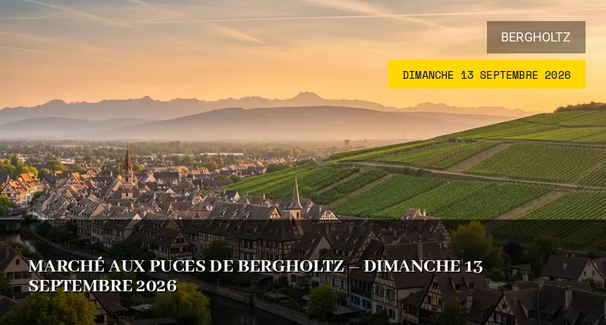 Affiche de l'événement : Marché aux puces de Bergholtz – Dimanche 13 Septembre 2026