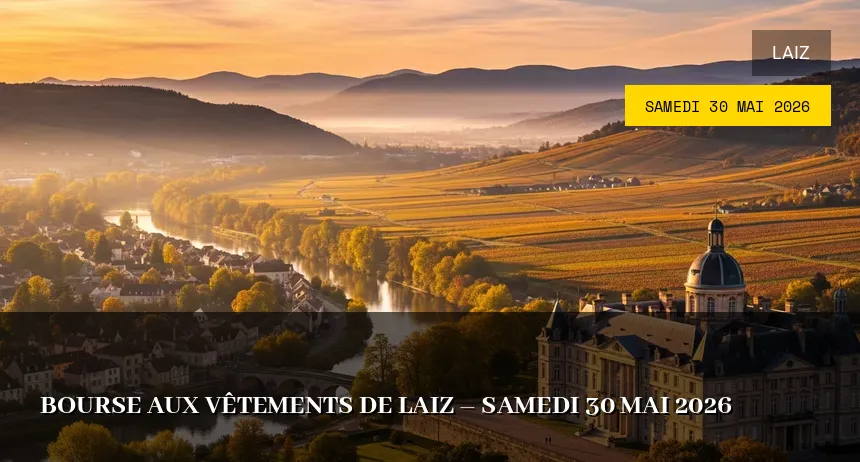 Affiche de l'événement : Bourse aux vêtements de Laiz – Samedi 30 Mai 2026