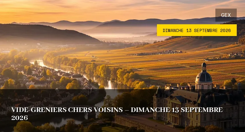 Affiche de l'événement : Vide-greniers Chers Voisins – Dimanche 13 Septembre 2026