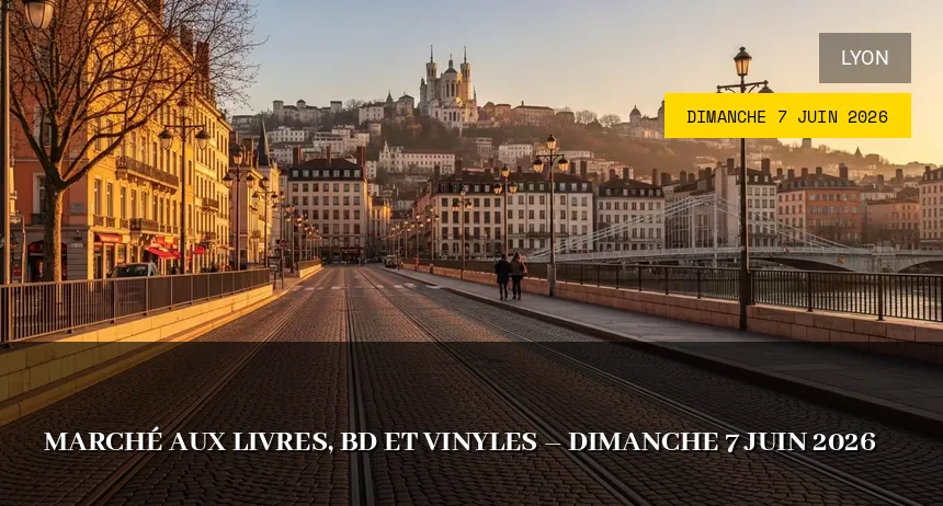 Affiche de l'événement : Marché aux livres, BD et vinyles – Dimanche 7 Juin 2026