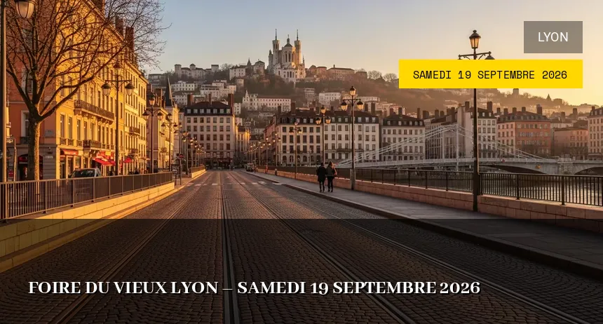 Affiche de l'événement : Foire du Vieux Lyon – Samedi 19 Septembre 2026