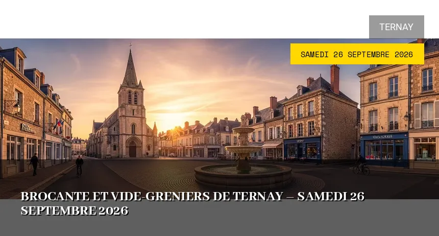 Affiche de l'événement : Brocante et vide-greniers de Ternay – Samedi 26 Septembre 2026
