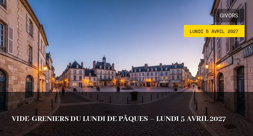 Affiche de l'événement : Vide-greniers du lundi de Pâques – Lundi 5 Avril 2027