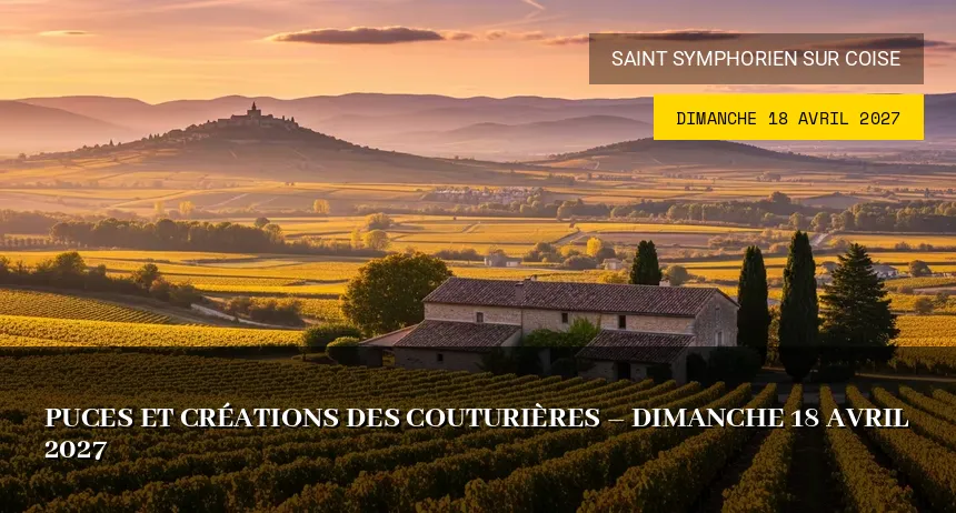 Affiche de l'événement : Puces et Créations des Couturières – Dimanche 18 Avril 2027