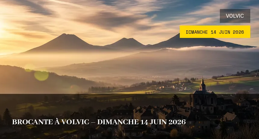 Affiche de l'événement : Brocante à Volvic – Dimanche 14 Juin 2026