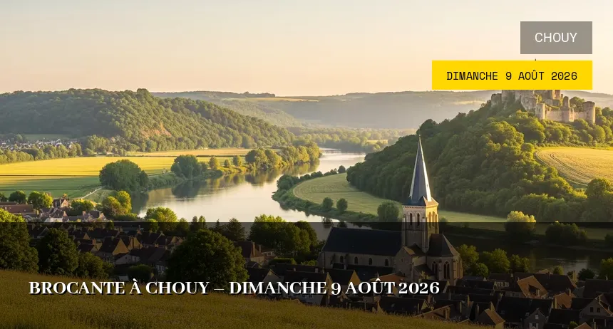 Affiche de l'événement : Brocante à Chouy – Dimanche 9 Août 2026
