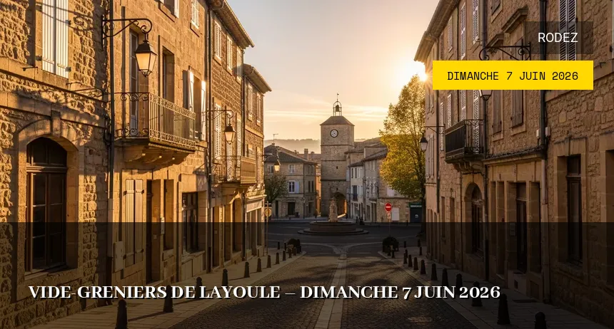 Affiche de l'événement : Vide-greniers de Layoule – Dimanche 7 Juin 2026