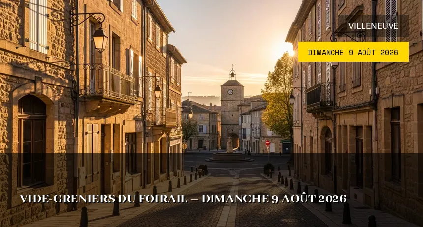 Affiche de l'événement : Vide-greniers du Foirail – Dimanche 9 Août 2026