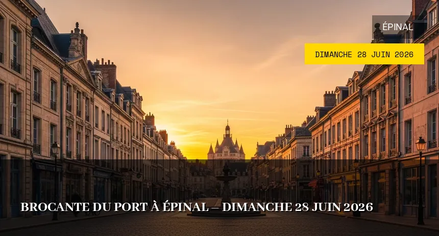 Affiche de l'événement : Brocante du Port à Épinal – Dimanche 28 Juin 2026