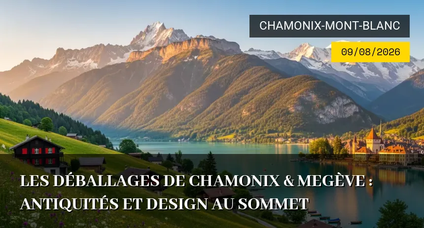 Affiche de l'événement : Les Déballages de Chamonix & Megève : Antiquités et Design au Sommet