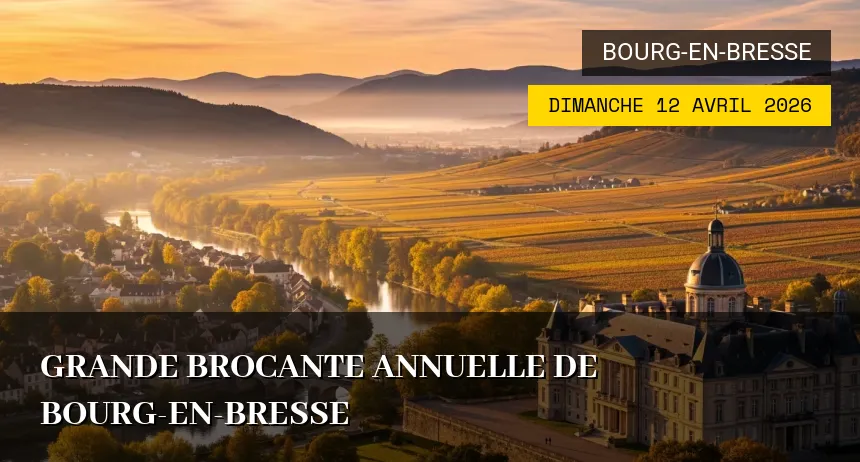 Affiche de l'événement : Grande Brocante de Bourg-en-Bresse