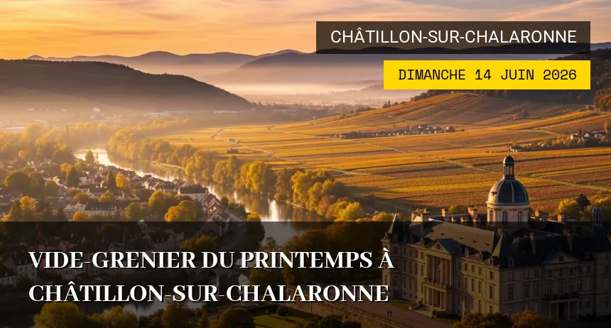 Affiche de l'événement : Vide-grenier du Printemps à Châtillon-sur-Chalaronne