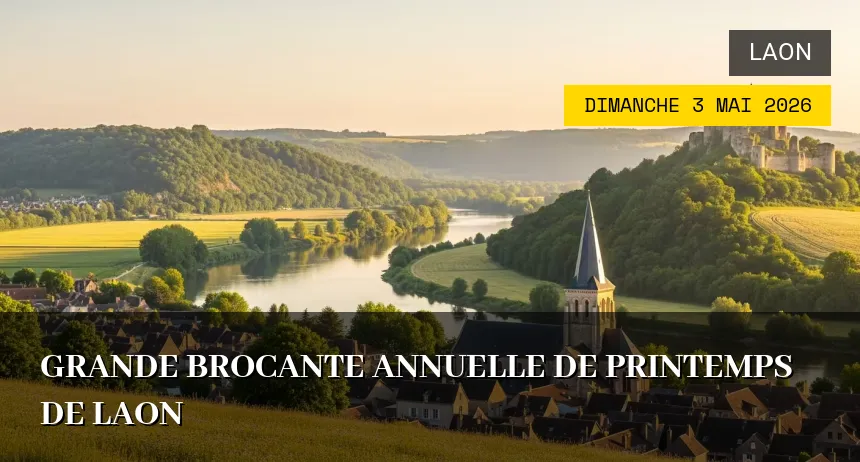 Affiche de l'événement : Grande Brocante Annuelle de Printemps de Laon