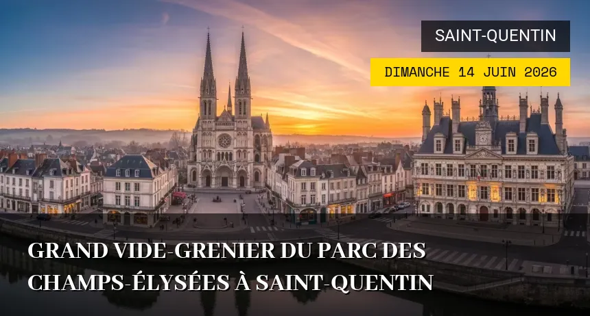 Affiche de l'événement : Grand Vide-Grenier du Parc des Champs-Élysées à Saint-Quentin