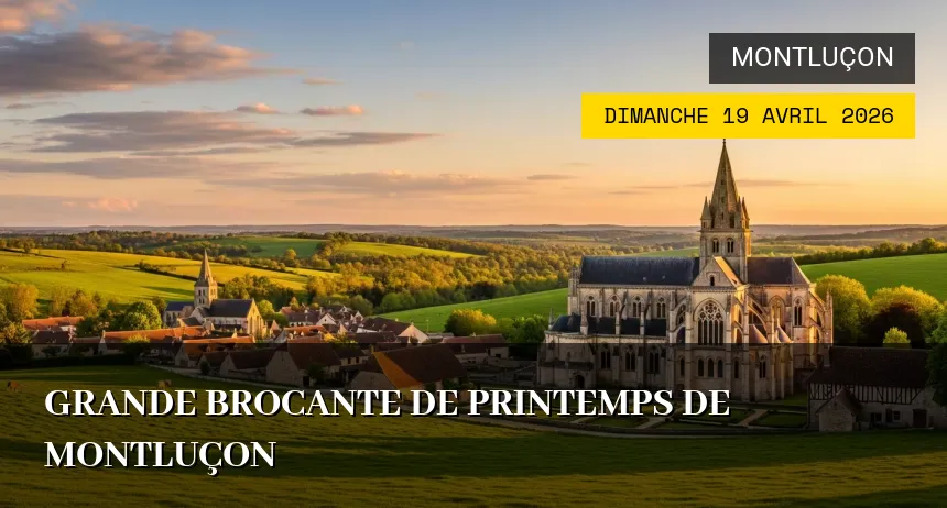 Affiche de l'événement : Grande Brocante de Printemps de Montluçon