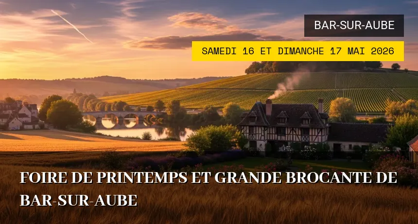 Affiche de l'événement : Foire de Printemps et Grande Brocante de Bar-sur-Aube