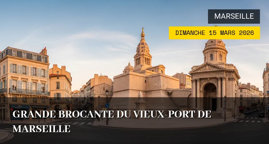 Affiche de l'événement : Grande Brocante du Vieux-Port de Marseille