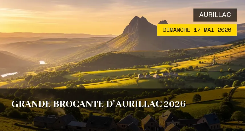 Affiche de l'événement : Grande Brocante d&rsquo;Aurillac 2026