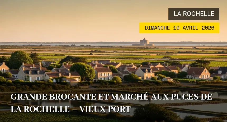 Affiche de l'événement : Grande Brocante et Marché aux Puces de La Rochelle – Vieux Port
