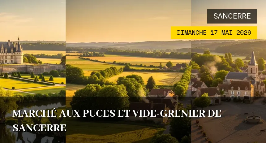 Affiche de l'événement : Marché aux Puces et Vide-grenier de Sancerre