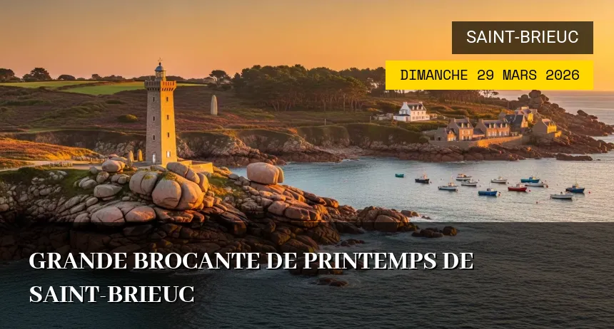 Affiche de l'événement : Grande Brocante de Printemps de Saint-Brieuc