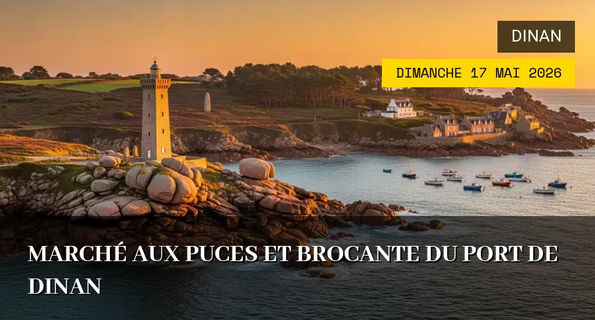 Affiche de l'événement : Marché aux Puces et Brocante du Port de Dinan