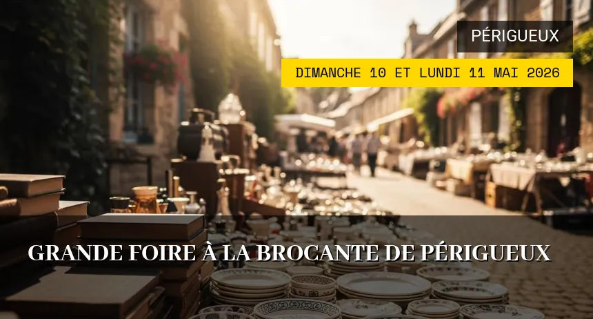 Affiche de l'événement : Grande Foire à la Brocante de Périgueux